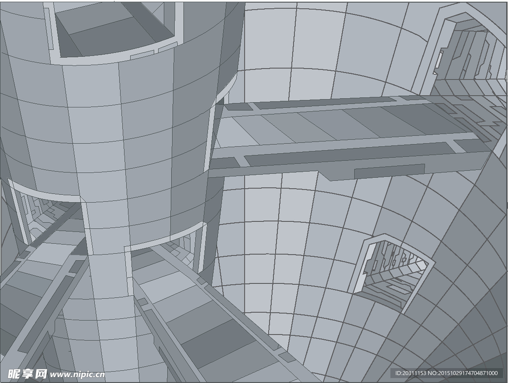 3D风格建筑封面