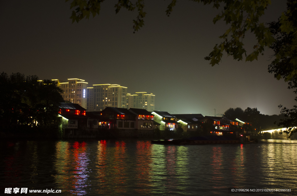 运河 夜景 京杭大运河 风景