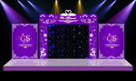 紫色婚礼拱门