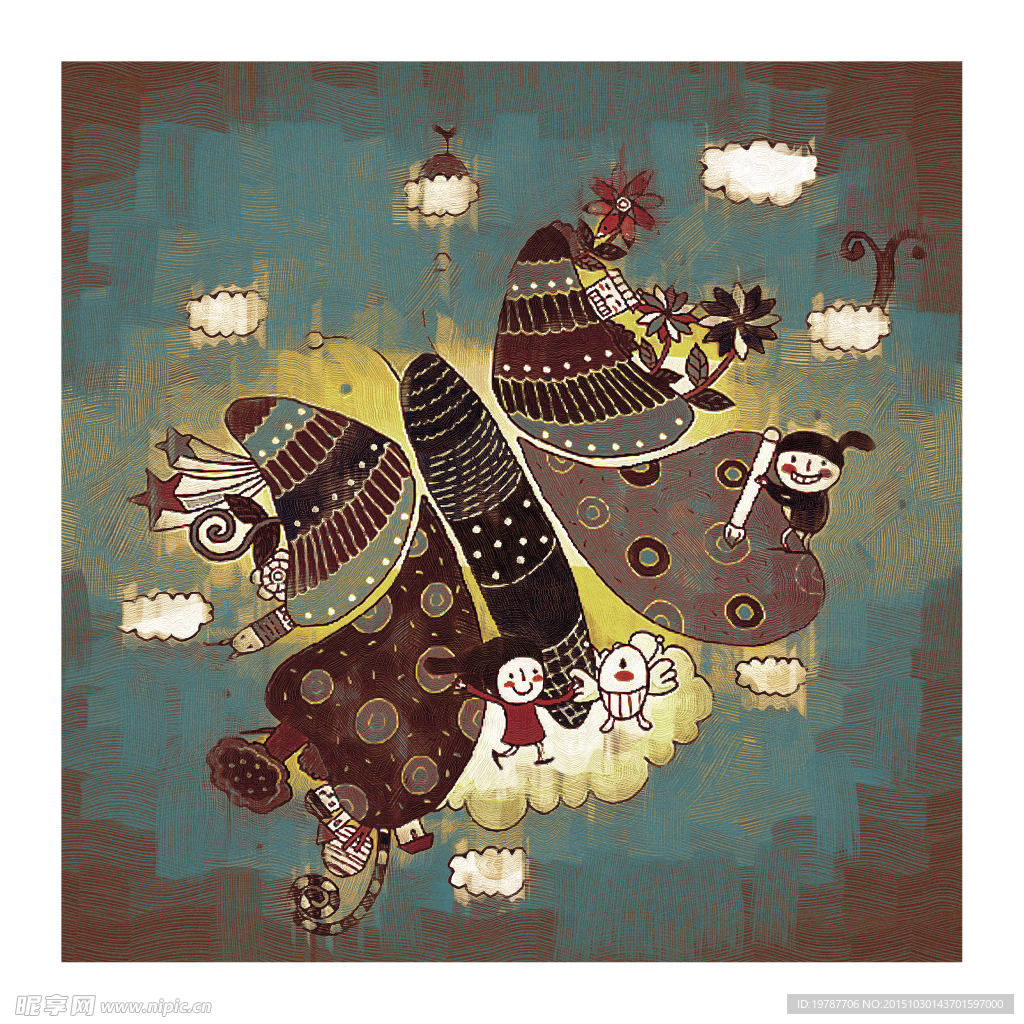 蝴蝶油画