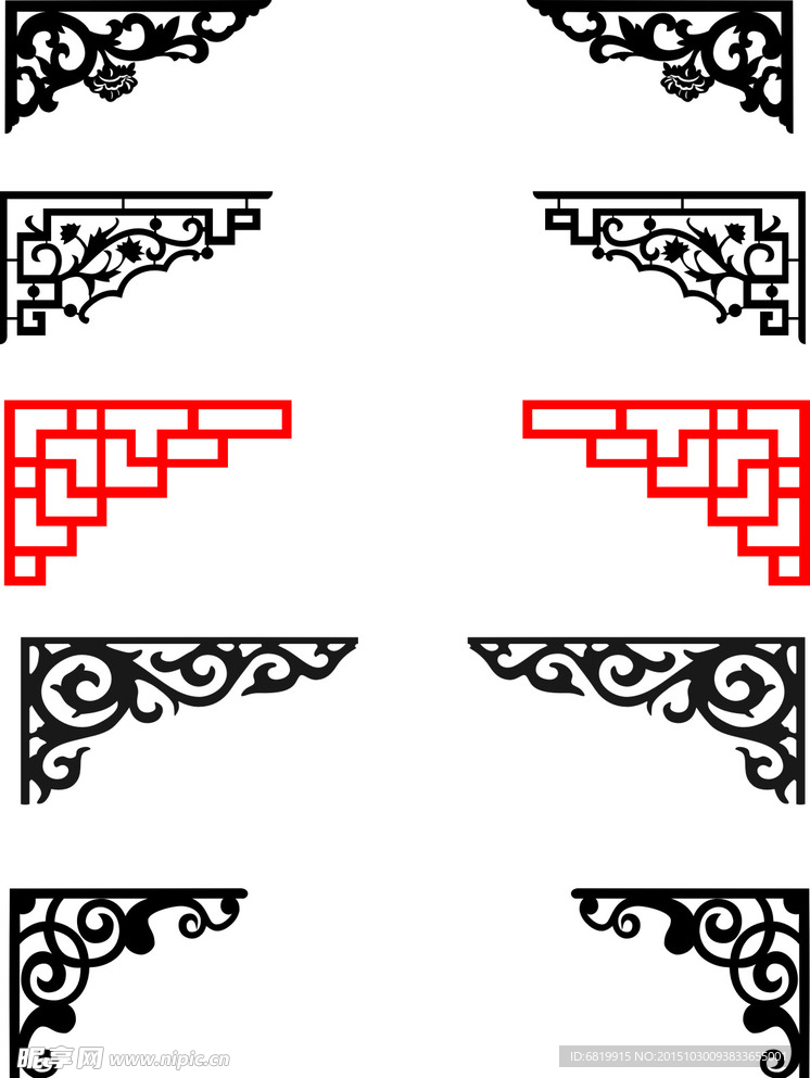 雕刻角花纹