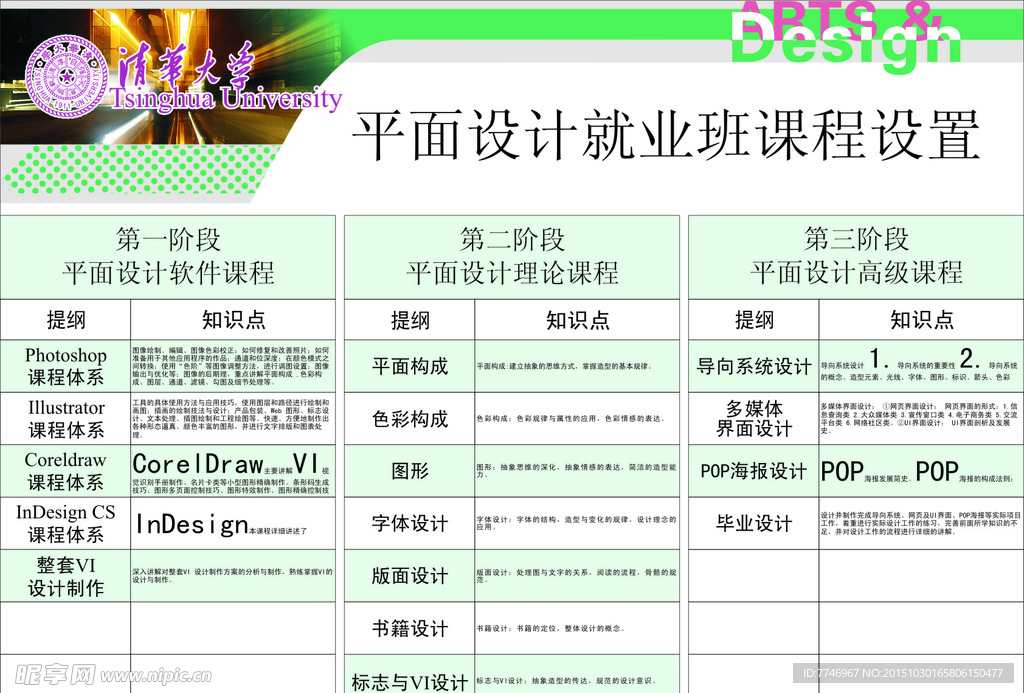 清华大学平面设计课程表