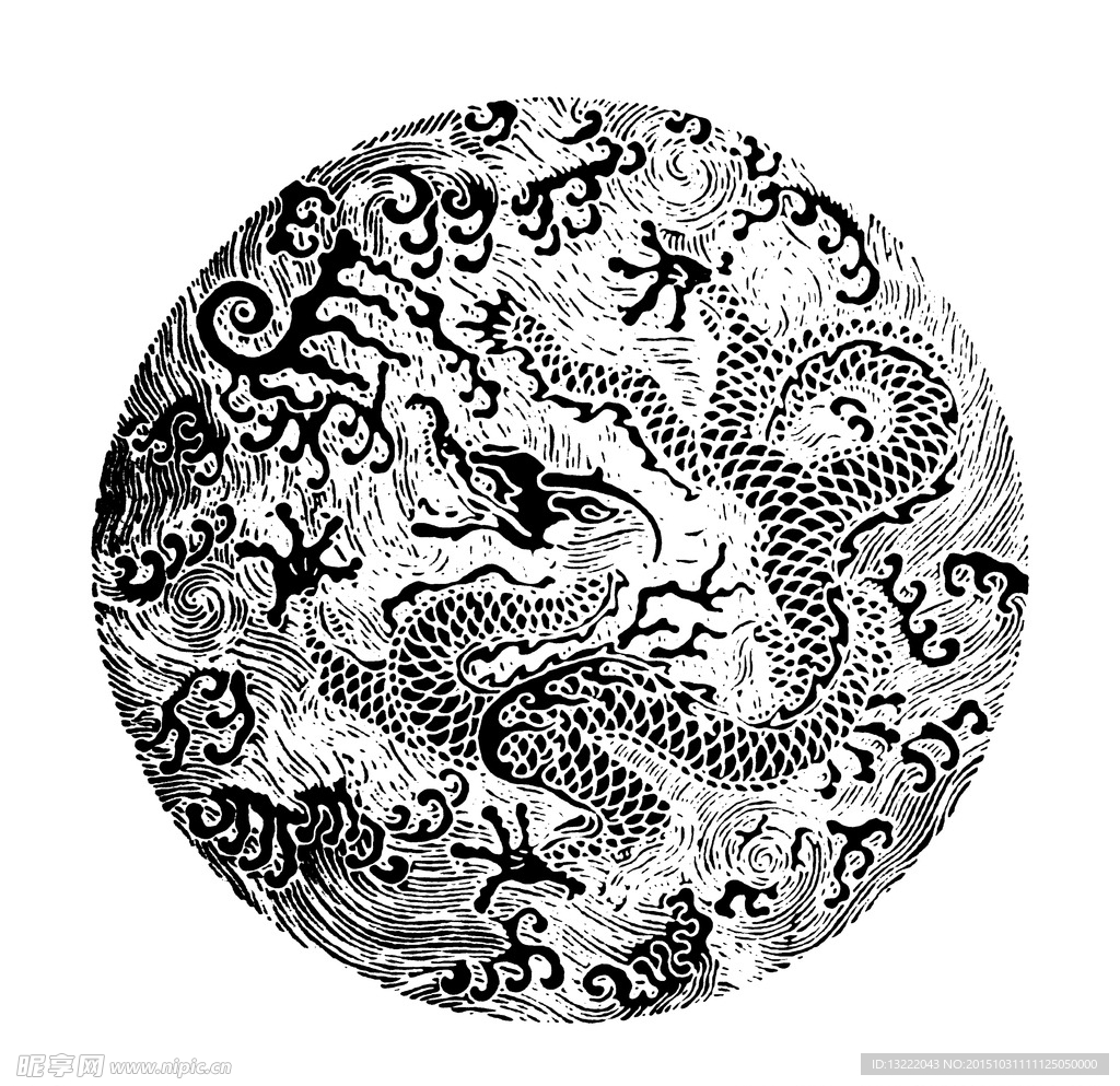 中国龙纹 古典龙纹 中国风龙纹
