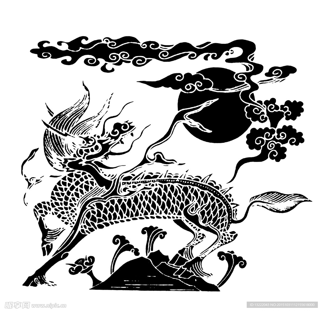 中国龙纹 古典龙纹 中国风龙纹