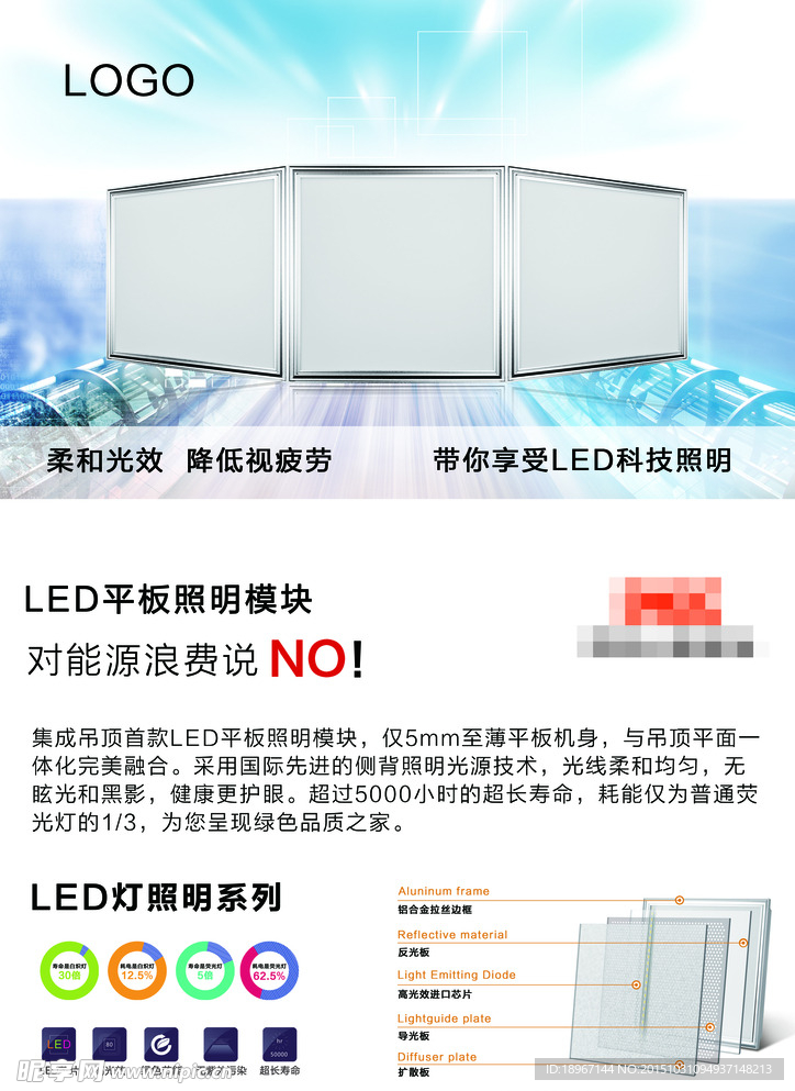 LED灯宣传单页