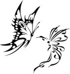 唯美蝴蝶勾图