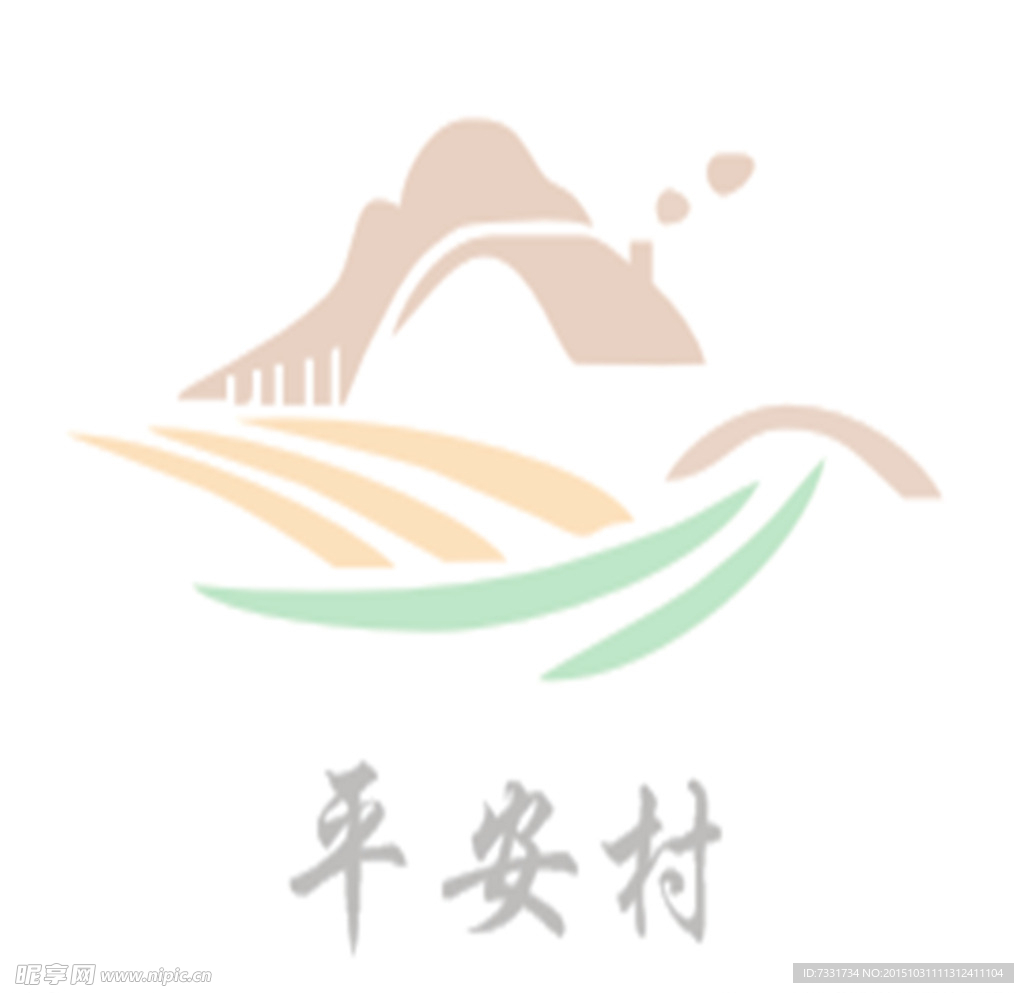 农村标识 logo  村落VI