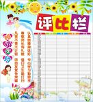 班级评比栏