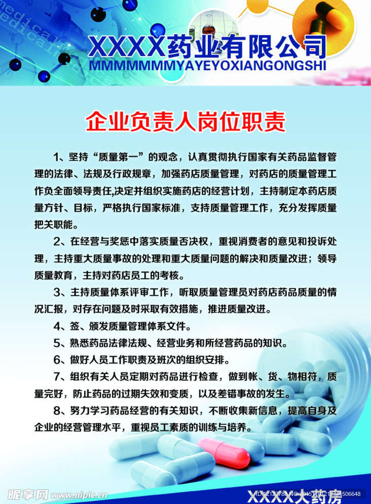 药房制度牌