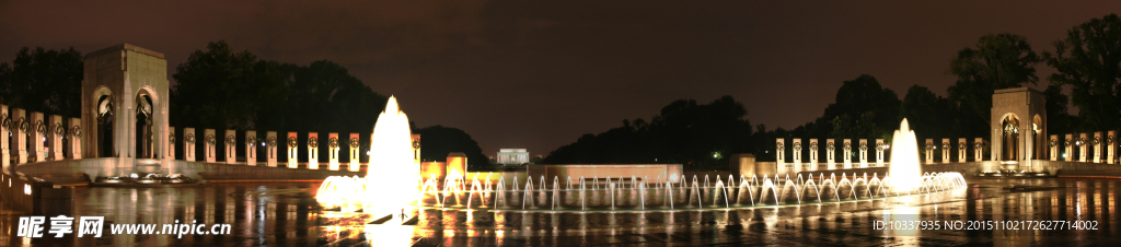 楼盘广场夜色全景