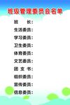 班级管理委员会名单