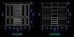 欧式衣柜立面图