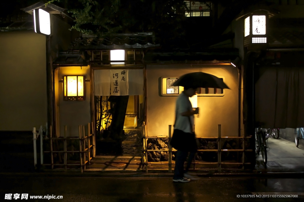 日本面馆夜景