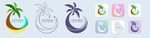 旅游logo设计椰子树