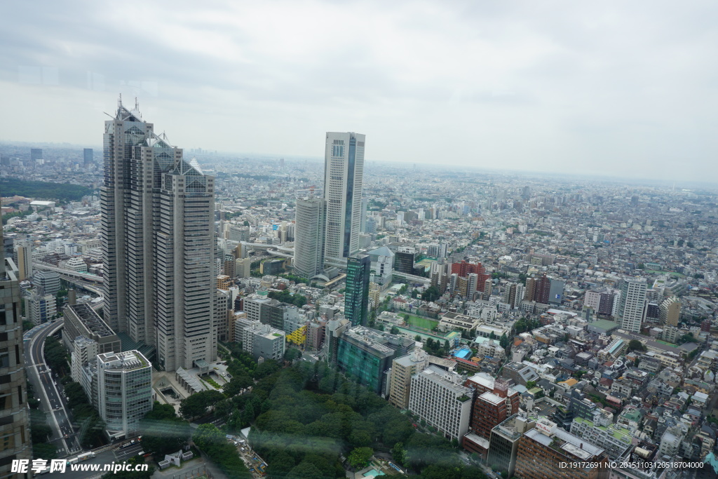 日本东京城市鸟瞰
