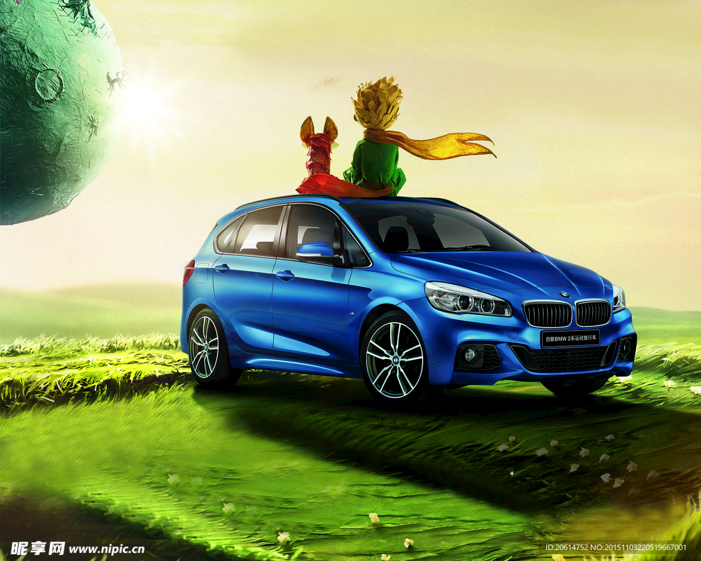 BMW和卡通人
