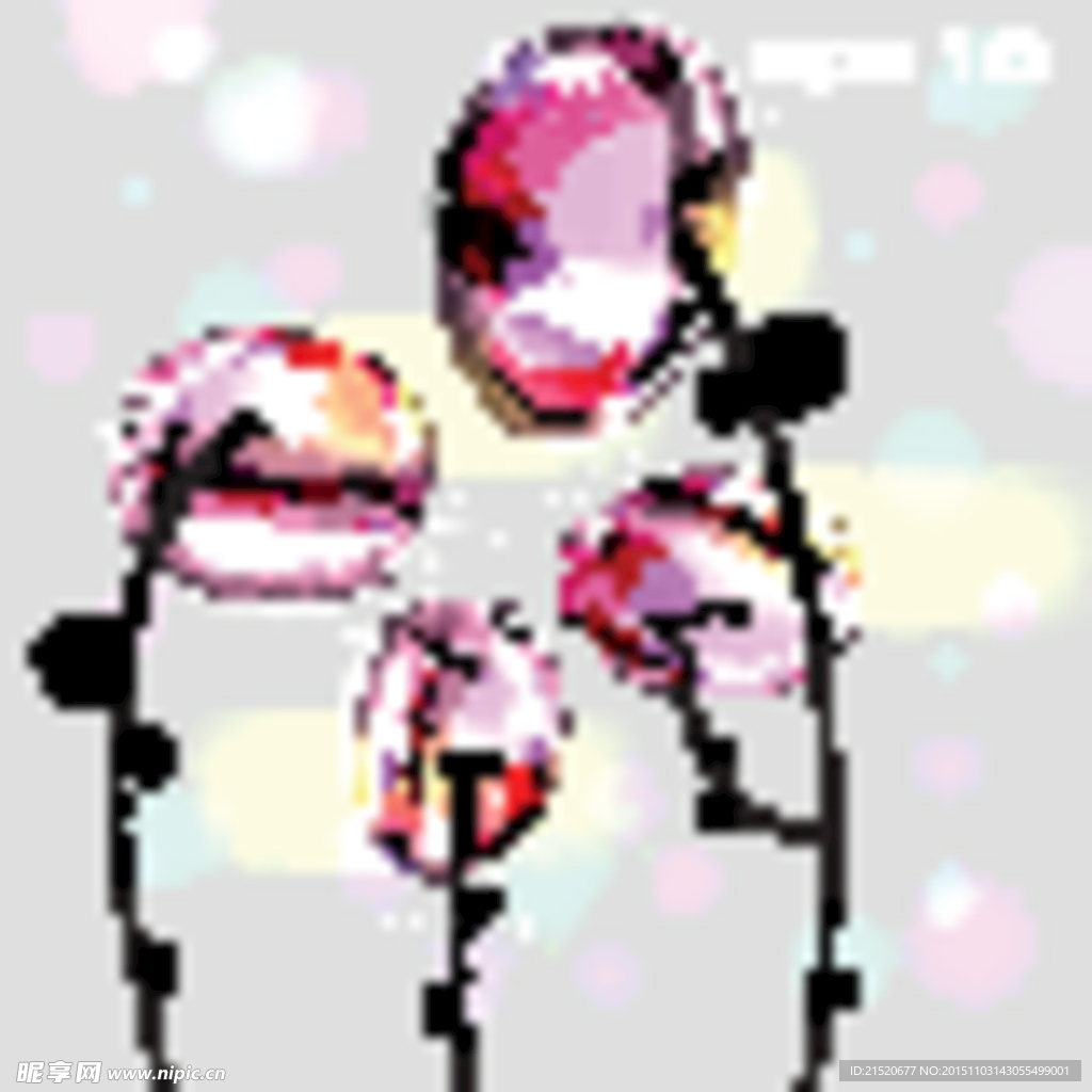 奢华粉色琉璃花矢量背景