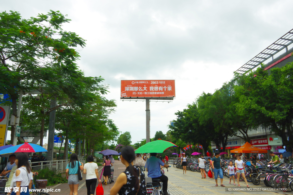 城市街道 户外广告