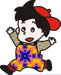 戴帽子小男孩