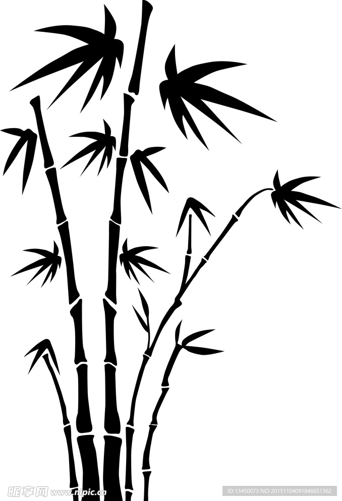墙艺竹子