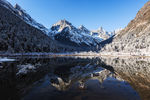 毕棚沟风光 雪山 风景 雪地