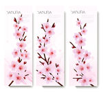 春季樱花banner矢量素材