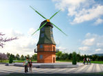 景观 小品 风车3D三维效果图