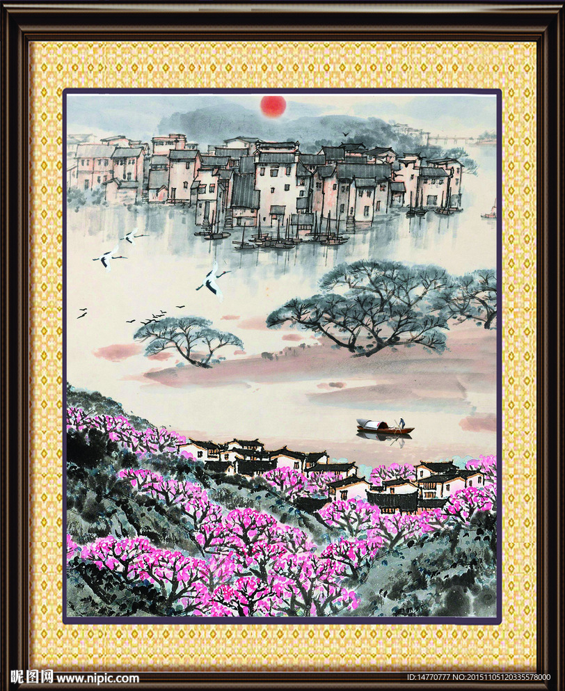 风景国画 江南水乡