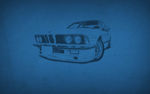 老款宝马BMW3系蓝色壁纸