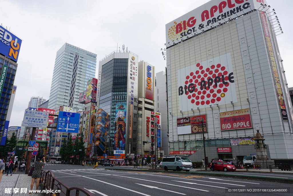 日本 街景 步行街 马路图片