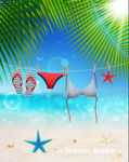 夏日度假插画矢量素材