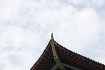 蓝天白云古建筑简约