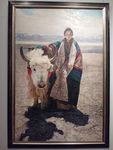 人物与动物油画