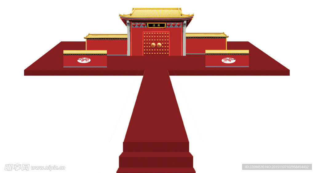 婚礼中式建筑背景