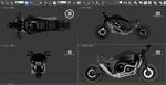 3D 摩托车 设计 建模