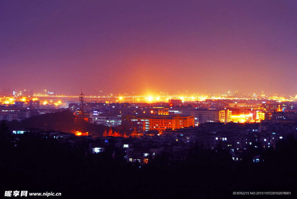 厦门夜景 仙岳山夜景