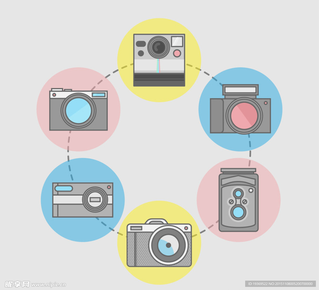 照相机设计矢量素材