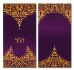 金色花纹紫底banner
