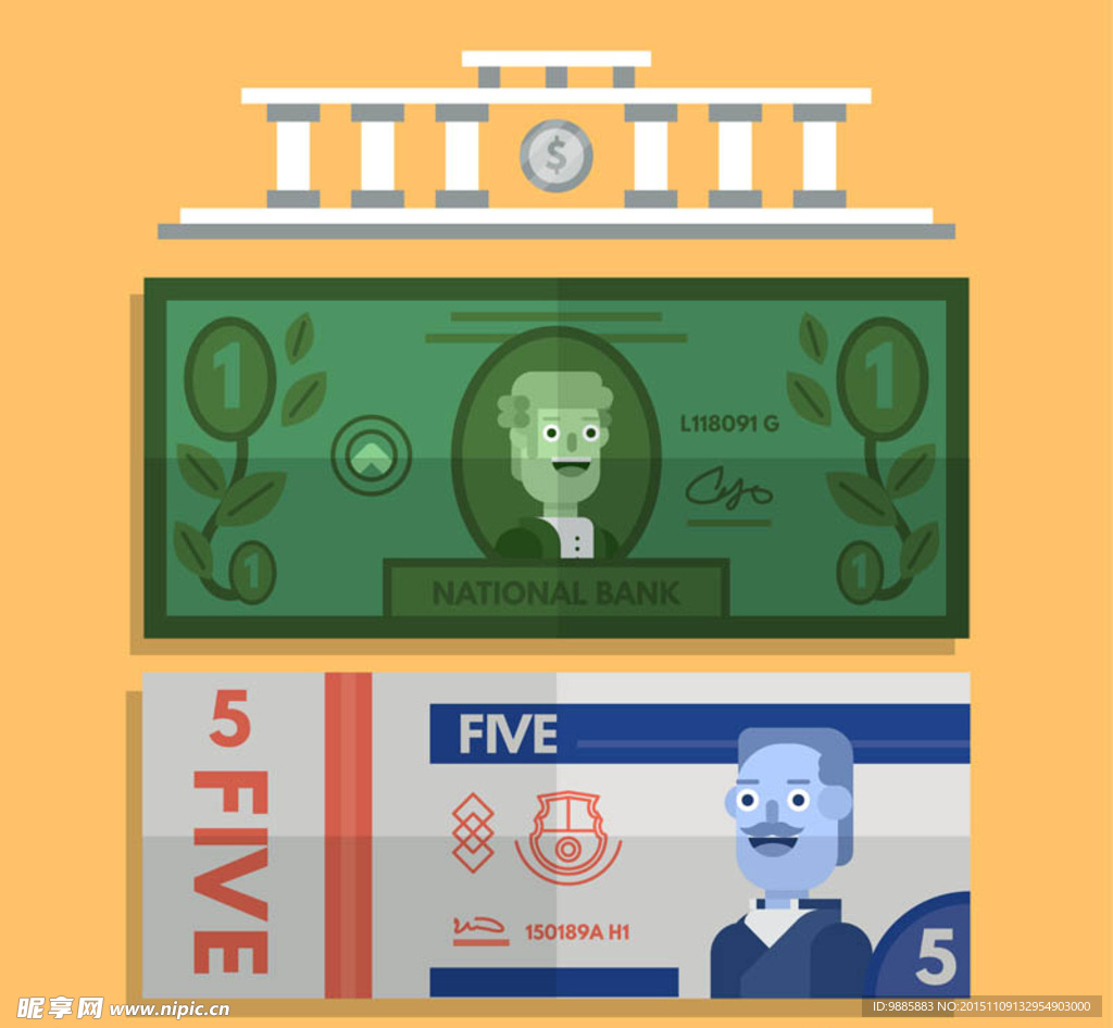 创意卡通纸币