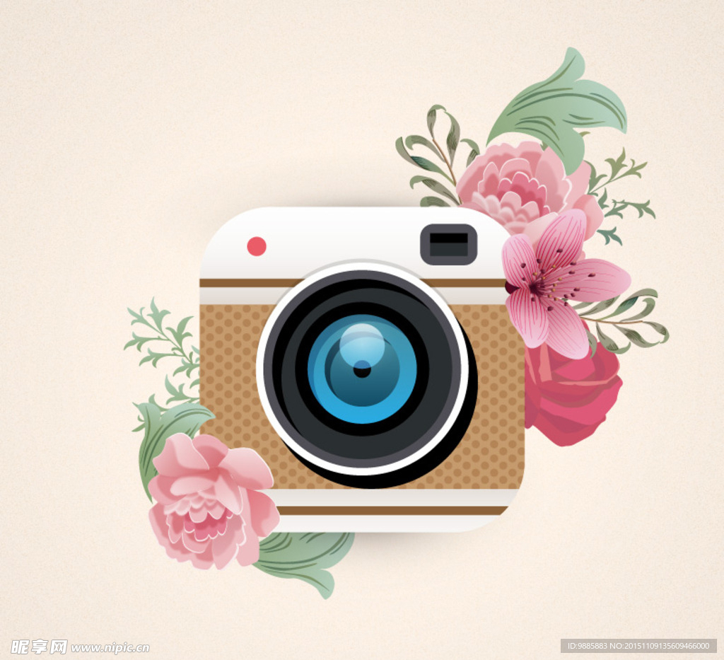 照相机和花卉