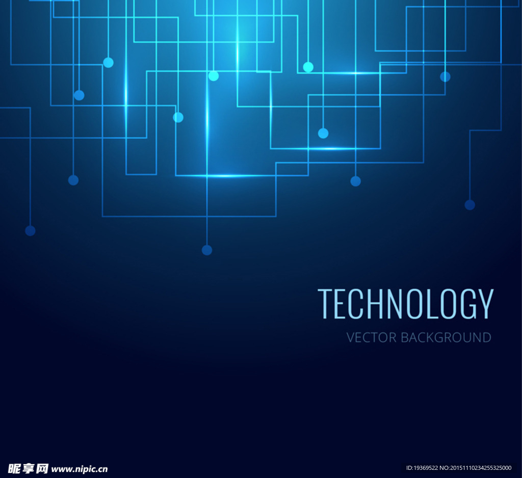 蓝色科技背景矢量素材