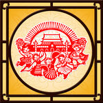 天安门剪纸