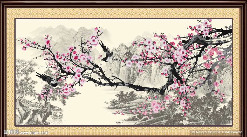 国画梅花