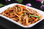 滑子菇炒肉丝