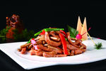 鲜茶树菇炒松板肉