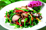 烧肉豆干炒韭菜