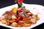 烧汁杏鲍菇炒肉眼