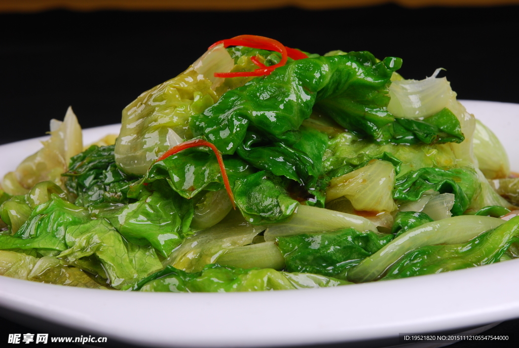 白煮生菜