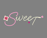 甜美 SWEET 卡通艺术字