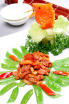 兰豆炒腊鸭脯